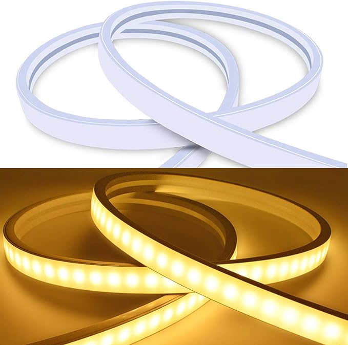 Silicone LED Channel System, NEON Tube for 10mm DIY LED Rope Light Strip, Aluminum Profile New Substitutes, Waterproof IP67,13x5mm 16.4FT/5M Suit for Indoor Outdoor Flexible LED Light Strip Lighting