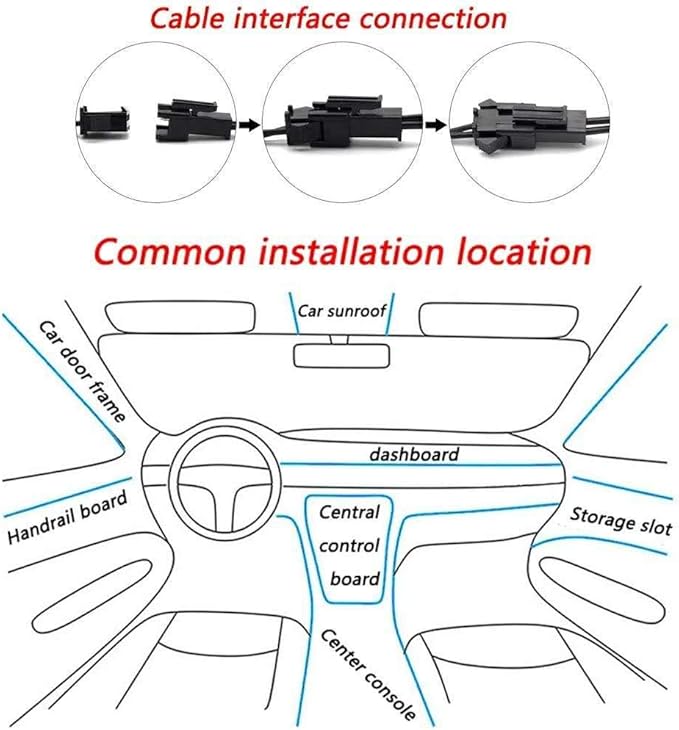 ABALDI Car Light El Wire Rope Light Car kit Neon Lights Under Dash Lighting Kit for Car Led Strip Light Decoration(3m/9ft,White)