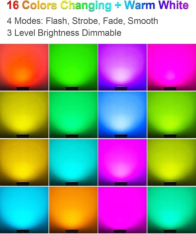 ZUCKEO Low Voltage Landscape Lighting RGB Well Lights Landscape LED In Ground Light, Outdoor Color Changing Landscape Lights, 12-24V Accent Spotlight for Yard Garden Pathway (20Pack with Connectors)