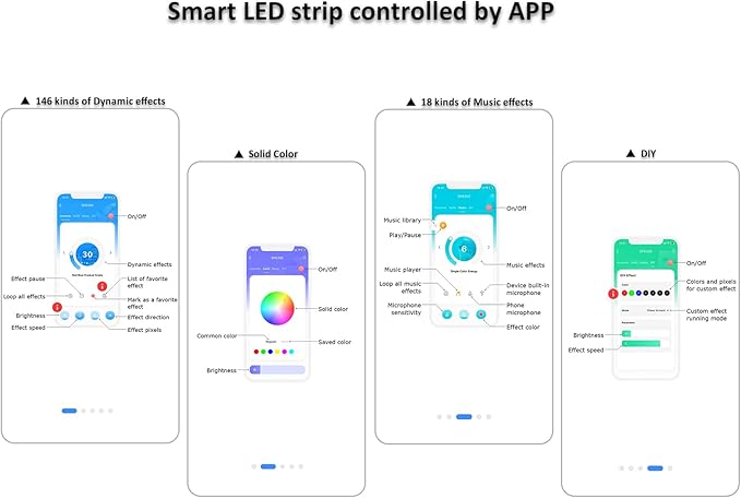 SP630E LED Controller – Bluetooth Led Controller for Single-Color or IC-Driven Strips Control for WS2811/WS2812B/SK6812, PWM SPI-TTL Support (5V-24V Wide Voltage)