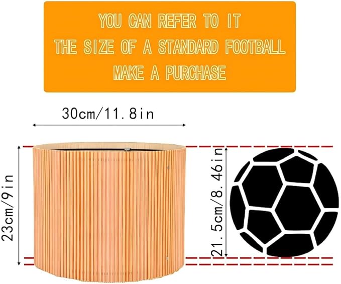 Bamboo Lamp Shade with Colorful Lines, Modern Bohemian Translucent Barrel Style, Decorative Art Shade for Table Floor Lamp, Easy Assembly, 11.8x9 Inch
