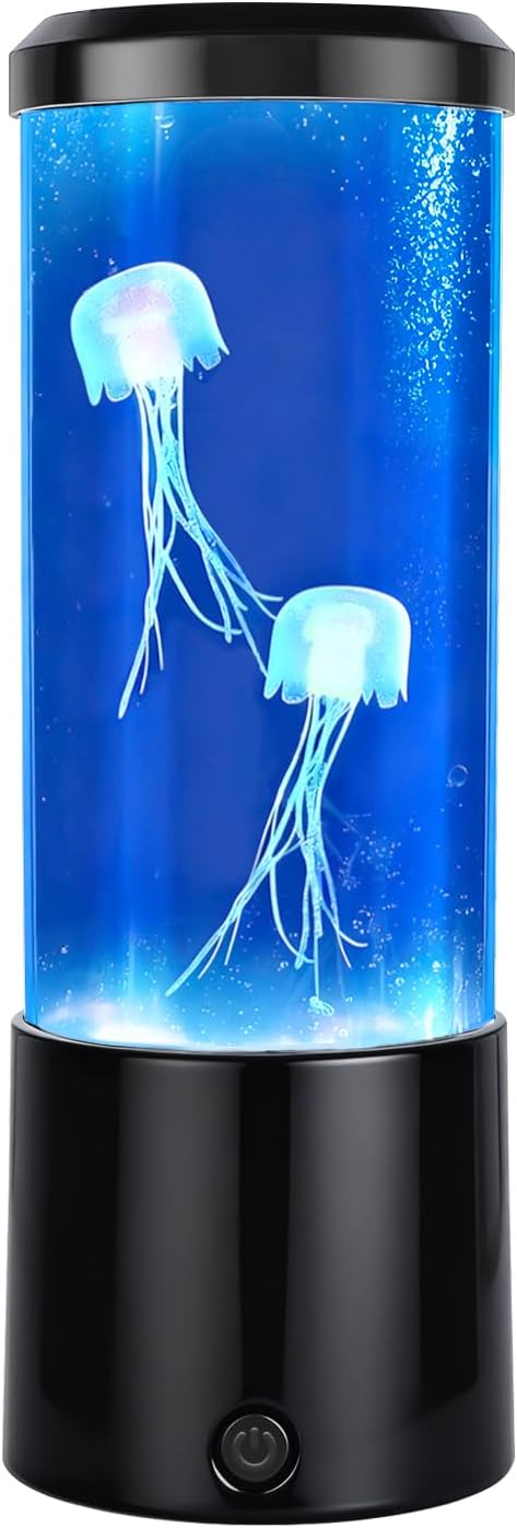 Jellyfish Lamp,Jellyfish Night Light Table Lamp with 7 Color Changing,Jelly Fish Light Aquarium Lamp Mood Night Light Decorations for Home Office Valentine‘s Gifts for Lover Kids Adults