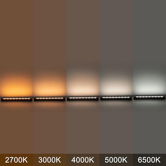 Low Voltage LED Step Lights 4 Pack, 12.25 Inch Landscape Lighting for Deck, Stairs & Pathway, 5CCT Adjustable 2700K-6500K, Waterproof Outdoor Retaining Wall & Paver Lights, 12V 5W High Brightness