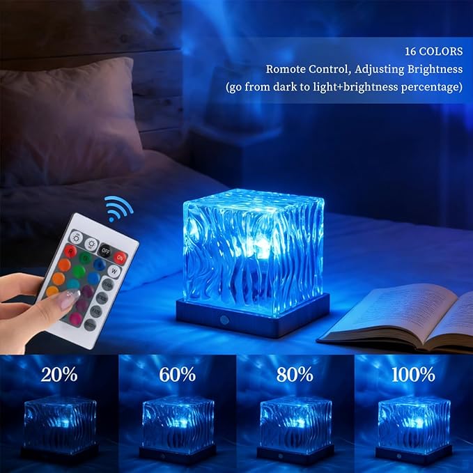 Northern Light projector with USB port, 16 color aurora with remote control function, 24 key aurora night light projector, lighting atmosphere night light, Birthday Gift, Valentine's Day Gift