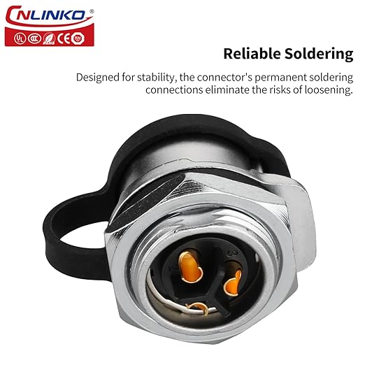 CNLINKO LP20 3 Pin Waterproof Connectors,IP68 Circular Connectors Fast Locking Plug,2-12 Pin Power Connector M20 Male Female Plug,LED Outdoor Lighting Connectors(3 Pin)
