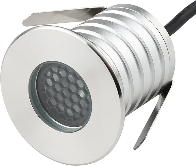 LED In-Ground Well Lights Anti-Glare,3W 12V-24V DC, IP67 Waterproof Recessed Lamp,Buried Underground Outdoor Landscape Lighting,Warm White 3000K(3 Watt)