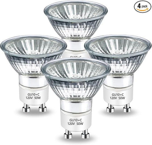 Halogen Bulb 50 Watt GU10 120V NP5 Replacement Bulb for Candle Warmer, Scent Wax Burner, Fragrance Melt, Warming JDR Dimmable, Warm White 2700K Pack of 4