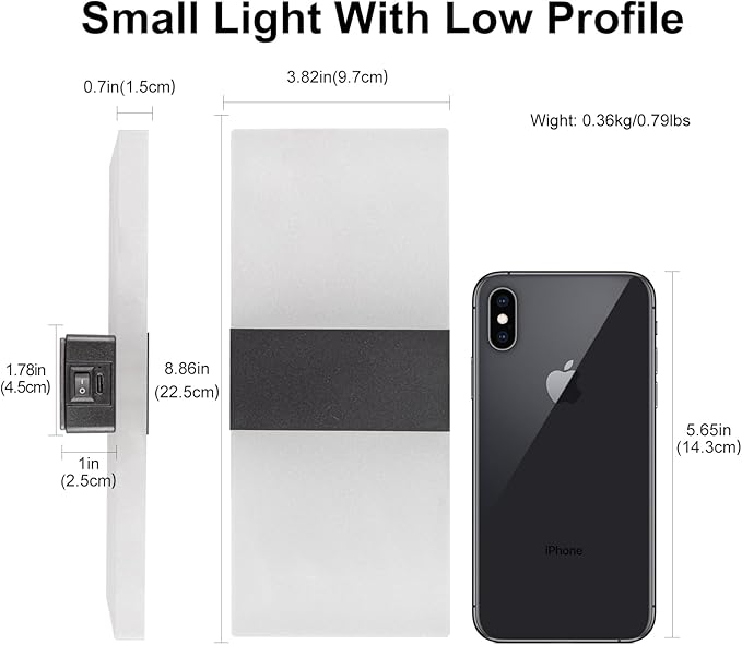 LED Wall Lights for Room Decor, Battery Operated Wall Sconce Set of 2, Remote Control, Dimmable, Rechargeable, Cordless Wall Lamps for Bedroom