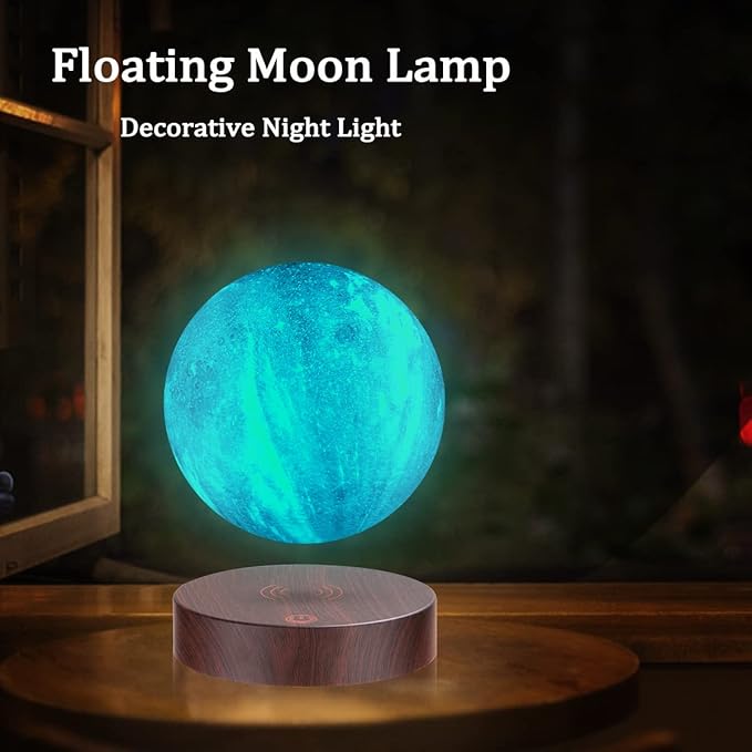 VGAzer Levitating Moon Lamp,16 Colors Galaxy Moon Lamp 5.9 Inch 3D Moon LED Light with Remote Control for Home Office Decor,Unique Gifts for Teen Girls/Boy/Adults
