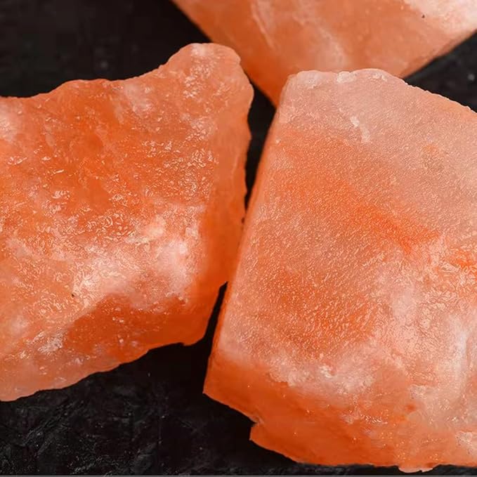 1.97 to 3.94 Inches Himalayan Pink Crystal Salt Stones, 1.1 Pounds Himalayan Pink Salt Chunks for Salt Rock Lamp,Salt Bowl,and Decorations M34