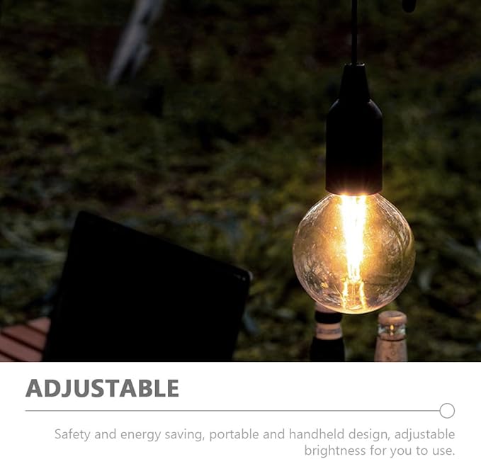 Zerodeko Portable Tent Lamp Outdoor Camping Light LED Hanging Lantern Wear-Resistant Vintage Pull-Cord Lantern for Camping and Hiking