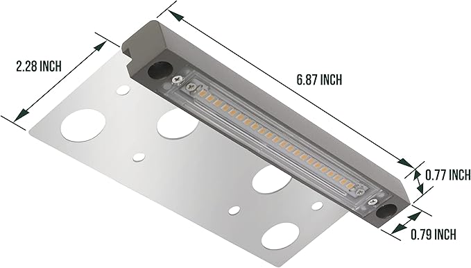 GKOLED 20-Pack 6.8 Inches Low Voltage Hardscape Light, 12V AC/DC Retaining Wall Lighting, 4W 2700K Paver Wall Lights, Outdoor Step Lights, Die-cast Aluminum Housing, Gray, UL Listed