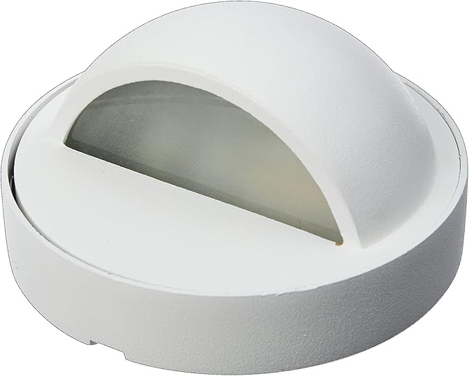 VOLT Cast Brass 12V Deck Light (White) for Low Voltage Landscape Lighting on Outdoor Patio, Railing, Step, Fence & Dock