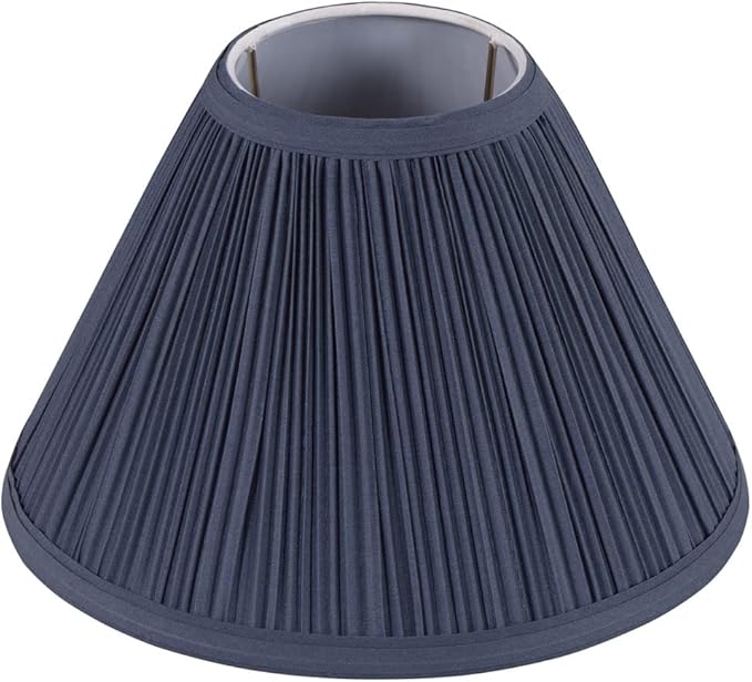 Aspen Creative 59175, Empire Uno Lamp Shade, Stone Blue, 4" Top x 10" Bottom x 7" Slant Height, Slip UNO 33mm