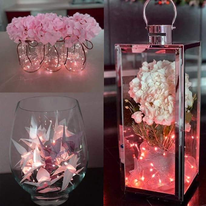 SOCO 16 Pack LED Fairy Lights Battery Operated - 10FT 30LED Copper Wire Mason Jar String Lights, IP65 Waterproof, Bendable for Indoor/Outdoor, Christmas, Wedding, Party, Camping Decor