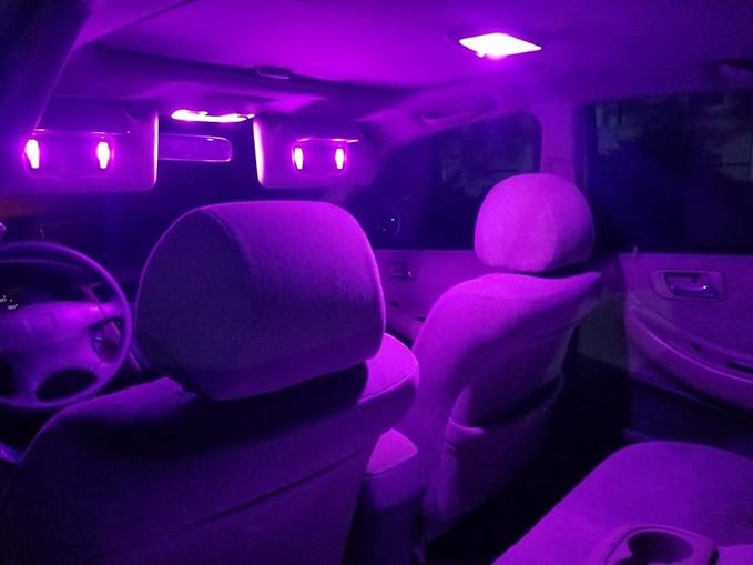 194 LED Bulbs Extremely Bright Purple 5630 Chipsets 168 2825 175 T19 W5W LED Replacement Bulbs for Car Interior Dome Map Door Courtesy Trunk License Plate Lights(Pack of 10)