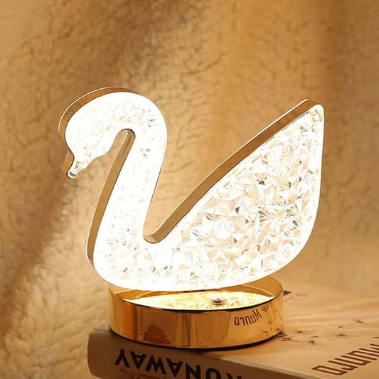 Cordless Crystal Table Lamp,3-Color Touch Control,3-Levels Brightness, Rechargeable Battery - Ideal Bedside Lamp for Bedroom Nightstand (Metal Gold)