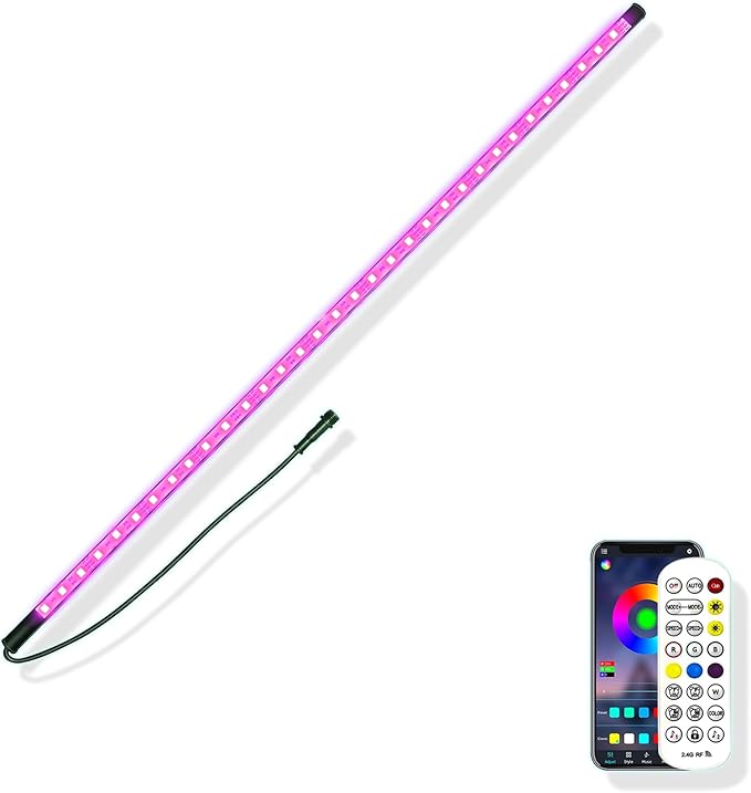 Gepas LONGRUNNEW Replacement 35.4'' LED Light Strip Color Changing for Waterfall Spillway Pool Fountain with Adapter, Remote Control Designed