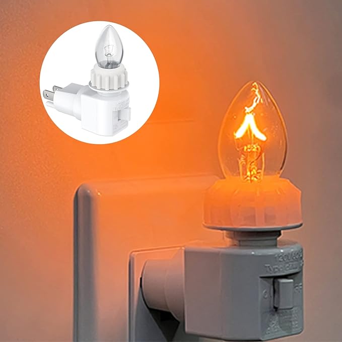TWDRTDD Night Light Plug in Base, 360° Rotatable Waterpfoof Nightlight with On/Off Switch for Himalayan Salt Wall Lamp,Wall Light (White)
