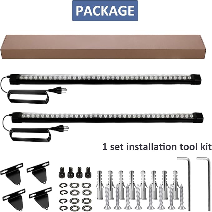 2 Pack 4FT LED Wall Washer Light Bar, 72W Waterproof Outdoor Lighting, 120V 2700K Warm White, High Bright Linear Light for Building Wall, Yard, Church, Batting Cage