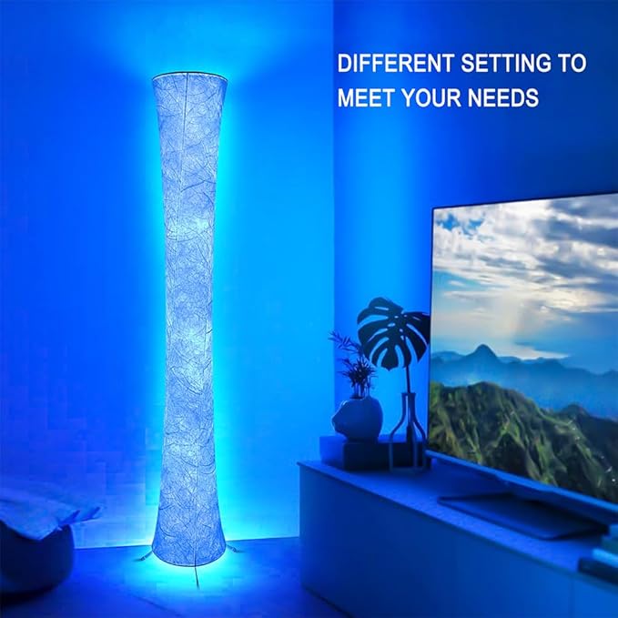 Floor Lamp, RGB Color Changing Led Smart Lamp, Music Sync, APP Remote Control, 62'' Standing Lamp for Living Room Bedroom Game Room