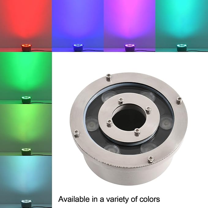 Fountain Light LED Underwater Pond Lights 18W RGB Color Changing with Remote AC12V IP68 Waterproof Submersible Light for Garden Fountain Pond