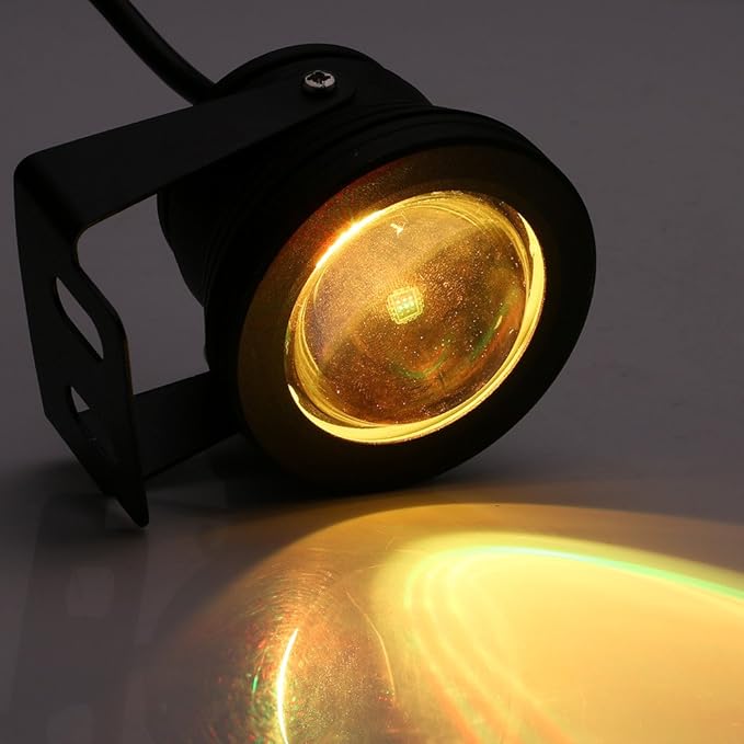 eecoo LED Underwater Light, IP68 Waterproof, Pool Light, 12V 10W Spotlight for Pond, Garden, Fountain, Outdoor Landscape Lighting