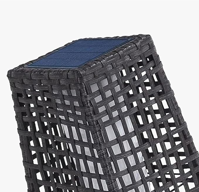 Outdoor Solar Powered Floor Lamps, Waterproof Handmade Rattan Wicker Floor Lamps, Auto On/Off, Led Light, Outdoor Decorative Lanterns for Driveway Lawn Patio Garden Yard
