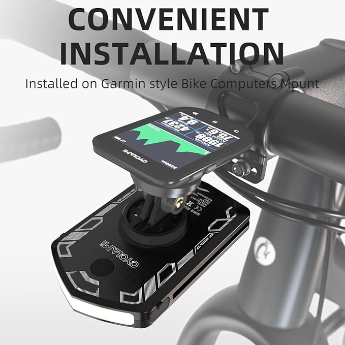 Bike Light Compatible with Garmin Bike Computer, 220° Wide-Angle for Being Seen, 5000mAh Daylight Compact Flashing-Light with 4 Modes, IPX6 Waterproof, Type-C Front Bicycle Light