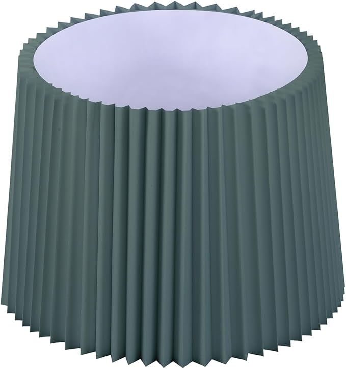 Etto Pleated Lamp Shade, 9" High, Replacement Lampshade for Empire and Drum Floor Lamps, Fits Multiple Styles, Effortless Setup(Olive Green)
