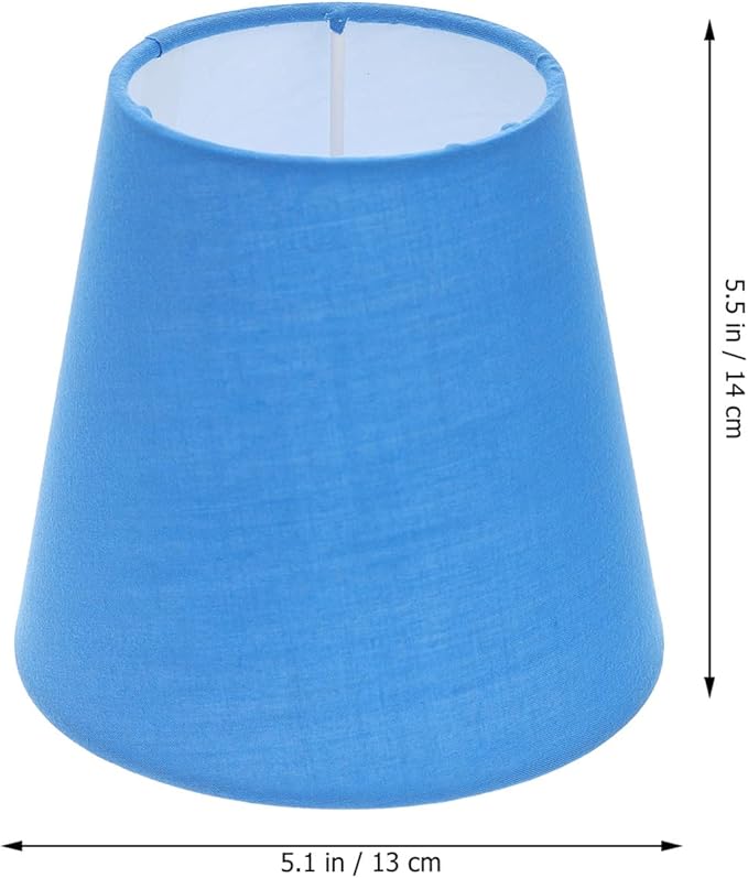 Lurrose Barrel Fabric Lampshade Cloth Lamp Shade Wall Lamp Covers Replacement Lamp Shade for Table Floor Pendant Lamp, Blue