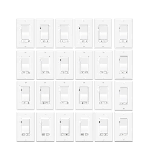 Dimmer Light Switch,Greencycle 24PK 3 Way for Dimmable 150W LED CFL Light,600W Halogen and Incandescent,15A 120V,Neutral Wire Not Required,Residential/Commercial,ETL Listed