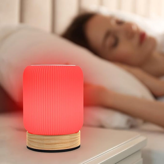 Red Light Therapy Lamp for Sleep, Helps Promote Sleep, Touch Switch Remote Control Switch, Brightness Adjustment, Multi-Color Mood Lighting