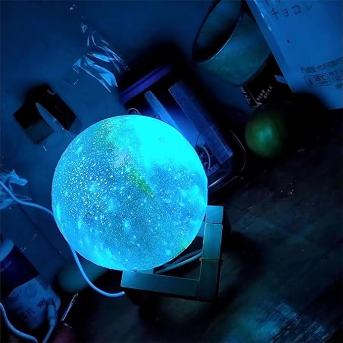 Moon Lamp Kids Night Light Galaxy Lamp - 16 Colors Moon Light with Wood Stand Remote & Touch Control USB Rechargeable Gift for Girls Lover Birthday - 5.9 inch