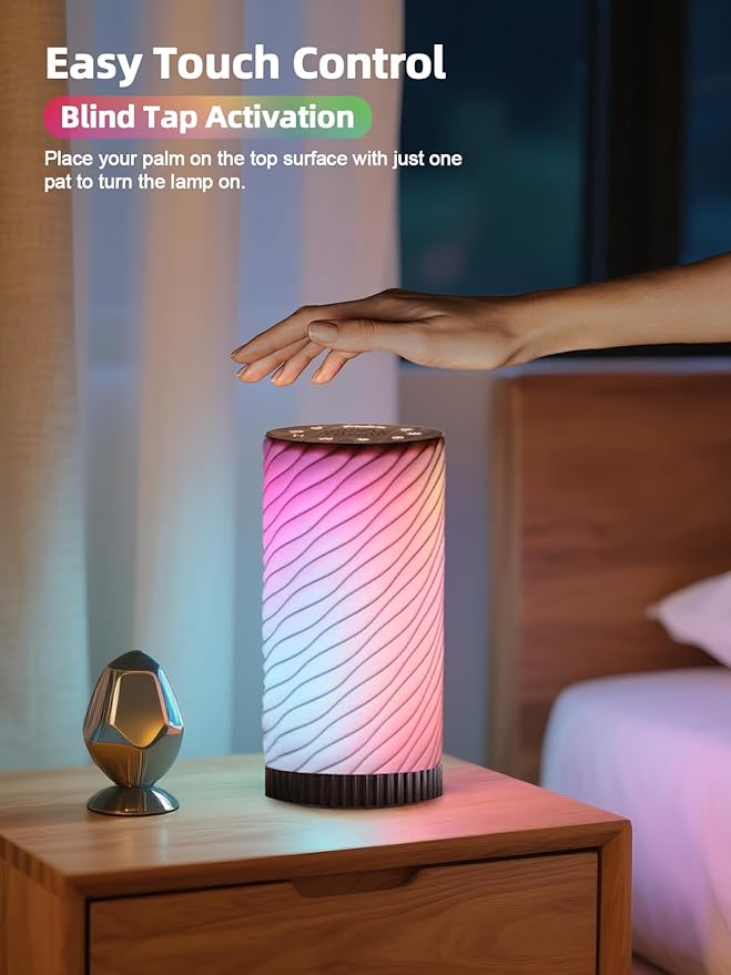 Sound Machine with Night Light, White Noise Sound Machine Mood Lamp for Adult Relaxation - 24 Soothing Sounds, Bluetooth Speaker, Touch Control, Timer, Adjustable Volume & Brightness for Bedroom