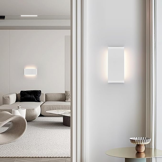 5 CCT (3000K-6500K) Adjustable Dimmable Wall Lamp 15W Modern White LED vanity light Up and Down Wall Lighting 11 Inch Indoor Wall Sconce for Bedroom Staircase Hallway Dressing Table 1 Pack
