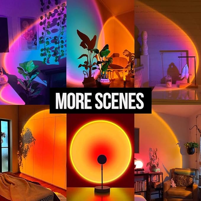 Sunset Lamp - 10 Colors Sunset Projection Lamp - Sunlight Lamp Night Light Projector Multiple Colors - Room Decor Night Light for Christmas Decorations Photography/Party/Bedroom/Home Decor
