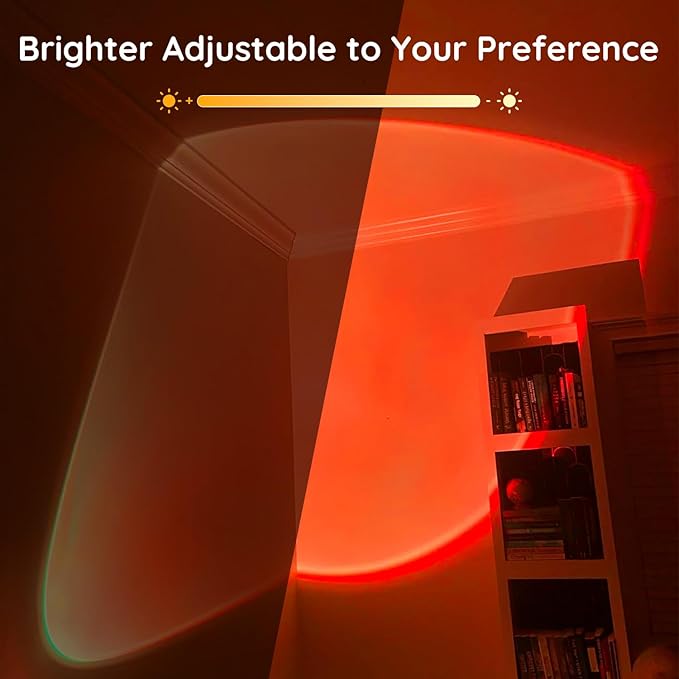 Sunset Lamp Projector with APP Control Multicolor Changing Led Lights for Room, 360 Degree Rotation Sunlight Lamp Set Mood Lighting Bedroom Decor Christmas Gifts Photography for Women
