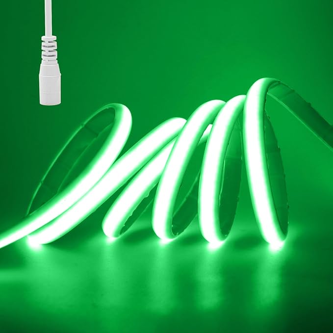 KISUFU 12V DC COB LED Strip, 320 Leds/m Waterproof IP68 Flexible Neon Light Strip for Living Room, Bedroom, Kitchen, DIY Outdoor Party, Holiday Decoration. (without Power Adapter)