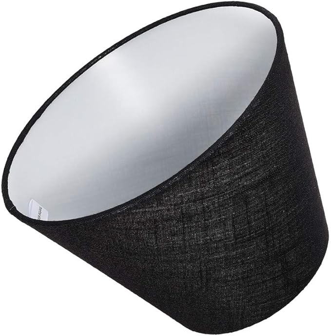 TOOTOO STAR Barrel Black Small Lamp Shade for Table Floor Lamps Replacement, 6x10x7.5 Inch, Fabric Cloth, Spider Model (black)