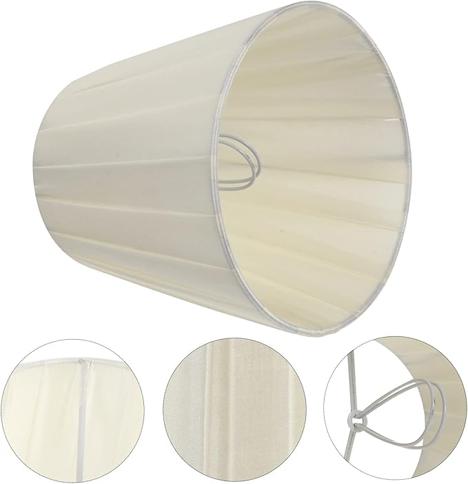 Wall Lamp Small Lamp Shades 1pc Cloth Lampshade Pleated Lamp Shade Clip On Bulb Light Covers Lamp Shade for Bedroom Table Lamp Floor Light, Beige Wall Lamp Small Lamp Shades