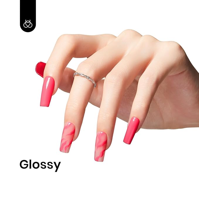 Beetles Pink Gel Polish - Strawberry Cocktail 15ML/0.51Fl Oz, Light Pink Gel Nail Polish, Soak Off UV LED Lamp Nail Art, Long-Lasting Manicure Salon DIY Home Spring Nails - Gifts for Her