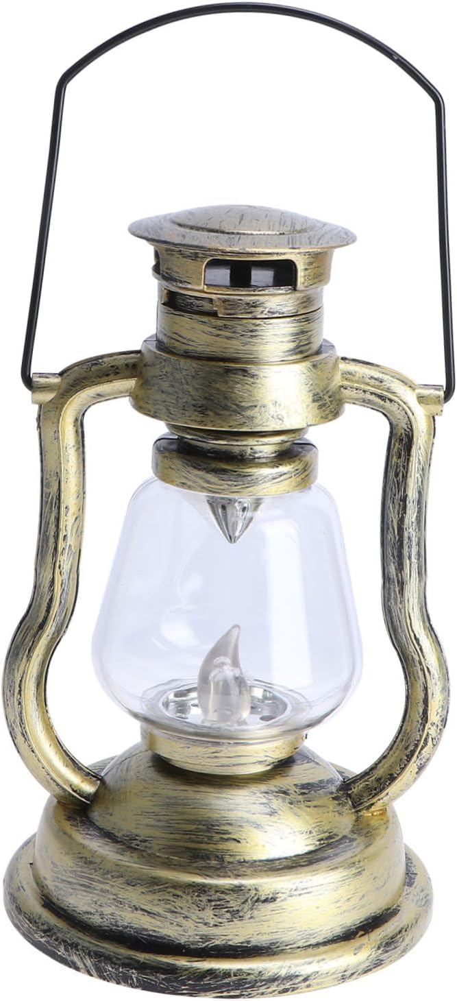 STOBAZA 1pc Vintage Handheld Kerosene Lamp Rechargeable Retro Lantern for Home Decor Festivals Bar and Garden Use Chic Atmosphere Night Light Non-Battery Included