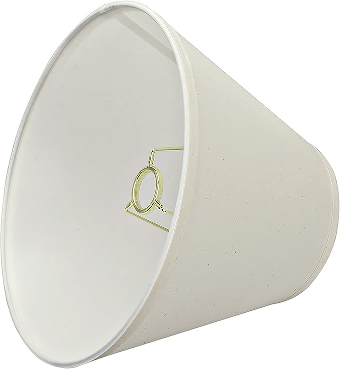 Aspen Creative 58876A Transitional Empire Shape Uno Construction Lamp Shade in Ivory, 6" Top x 12" Bottom x 9" Slant Height