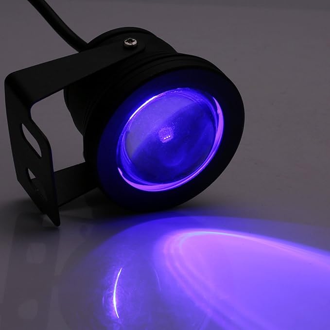 Keenso Color Changing Spotlights, 10W 12V RGB LED Spot Light IP68 Pond Aquarium Lamp for Pond,Fountain,Outdoor Holiday Halloween