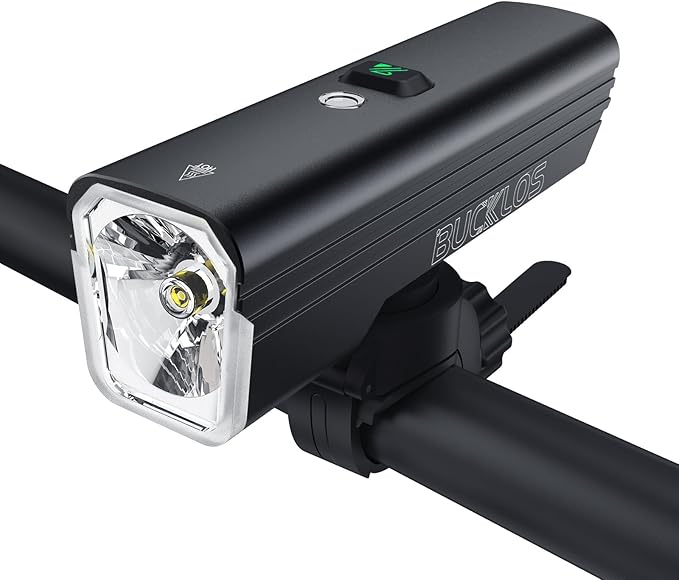 BUCKLOS 1000/1500/2000 Lumens Ultra Bright Bike Lights for Night Riding, Bicycle Headight with Auto-Dimming LED USB Rechargeable 7/5 Modes, IPX5 Waterproof Front Light,Long Battery Powered