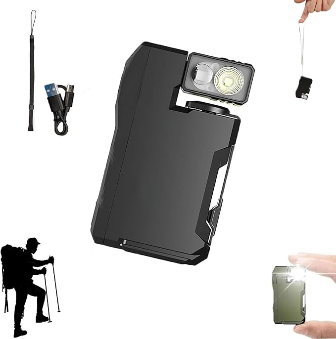 G5 Mini Flashlight,G5 Pocket-Sized LED Light- 400lm Brightness,G5 Rechargeable Mini Edc Flashlight with Clip,180° Rotatable Small Magnetic Flashlights,For Outdoor Emergency Camping Daily Carry (#A)