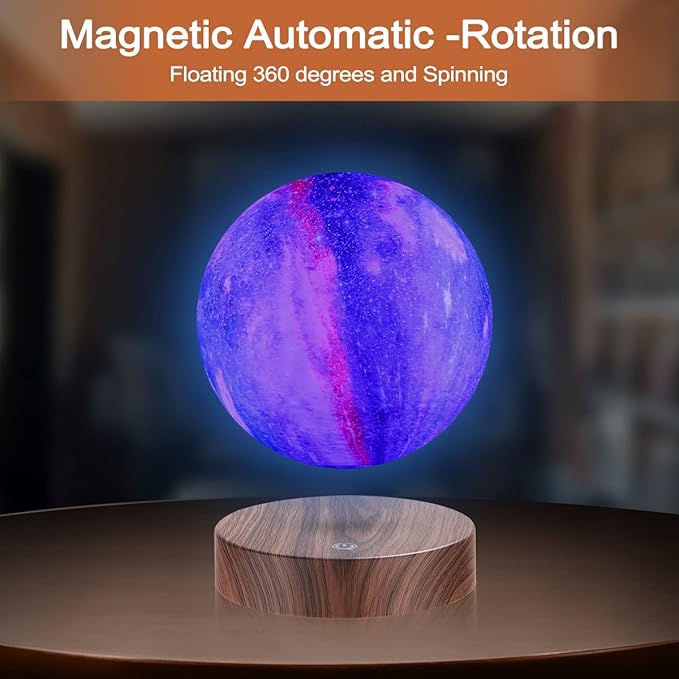 VGAzer Floating Moon Lamp -3D Galaxy Levitation Moon Light,Magnetic LED Night Lights for Girls Boys Kids Women Birthday Graduation Gifts
