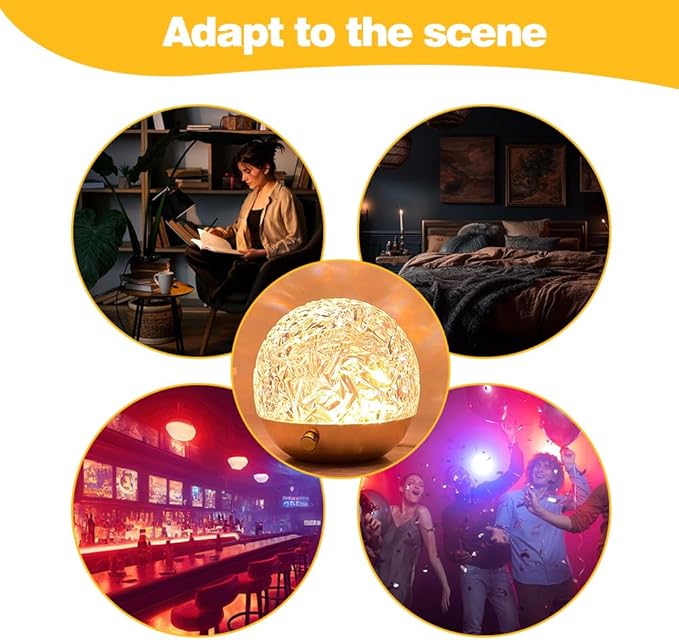 Water Wave Dynamic Projection Atmosphere Lamp, Ocean Wave Light Projector Lamp, Water Ripple Night Light Projector 3D Water Wave Lamp Sunset Lights Table Lamp for Home Bedroom Decors (16-Color Light)