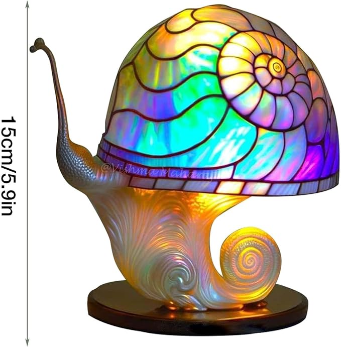 Mmoneyake Stained Plant Series Table Lamp, Painting Mushroom Table Lamp, 2023 New Vintage Decorative Bedside Lamp, Mushroom Table Lamp, for Home Livingroom Bedroom Office Decorations Lamp